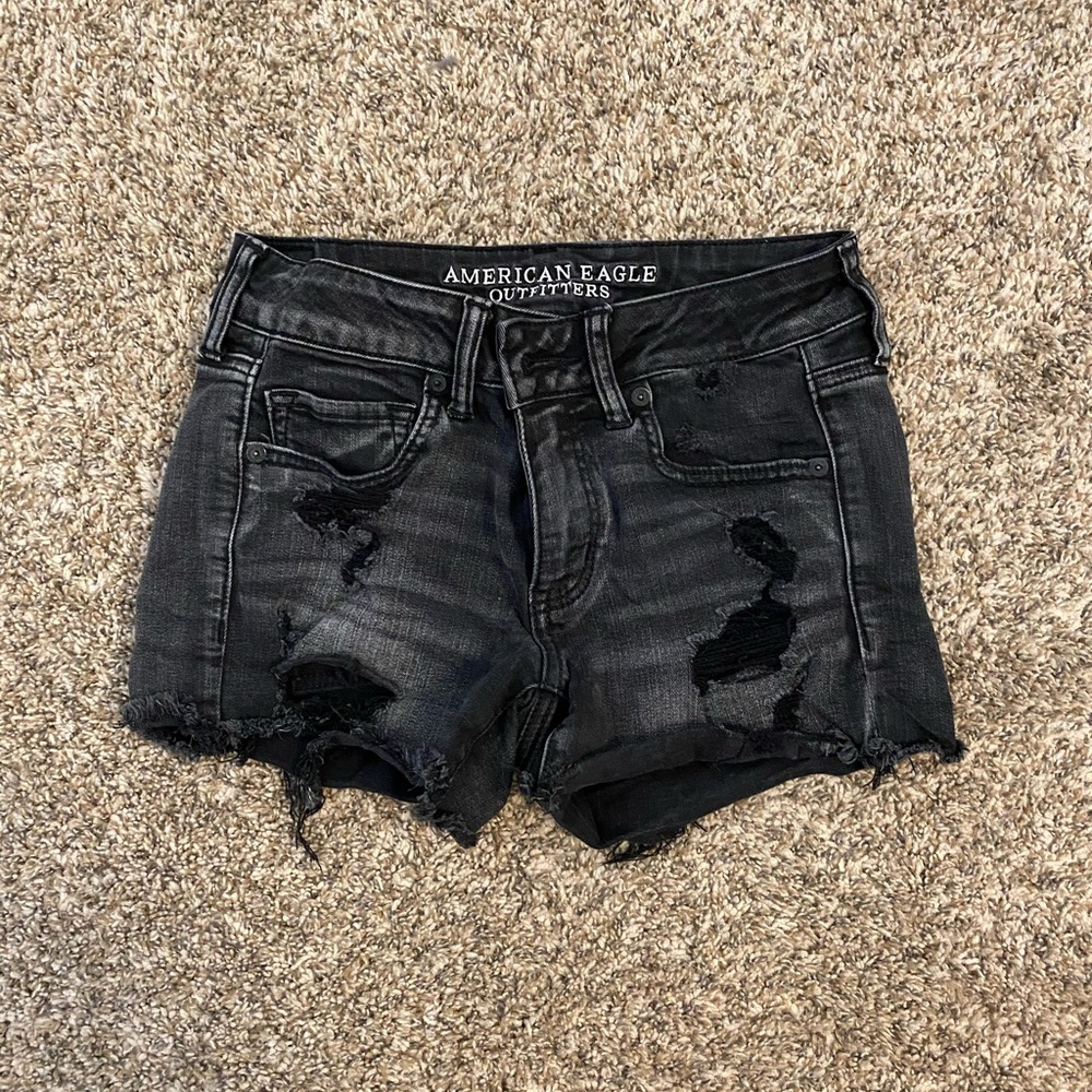 Black Jean shorts